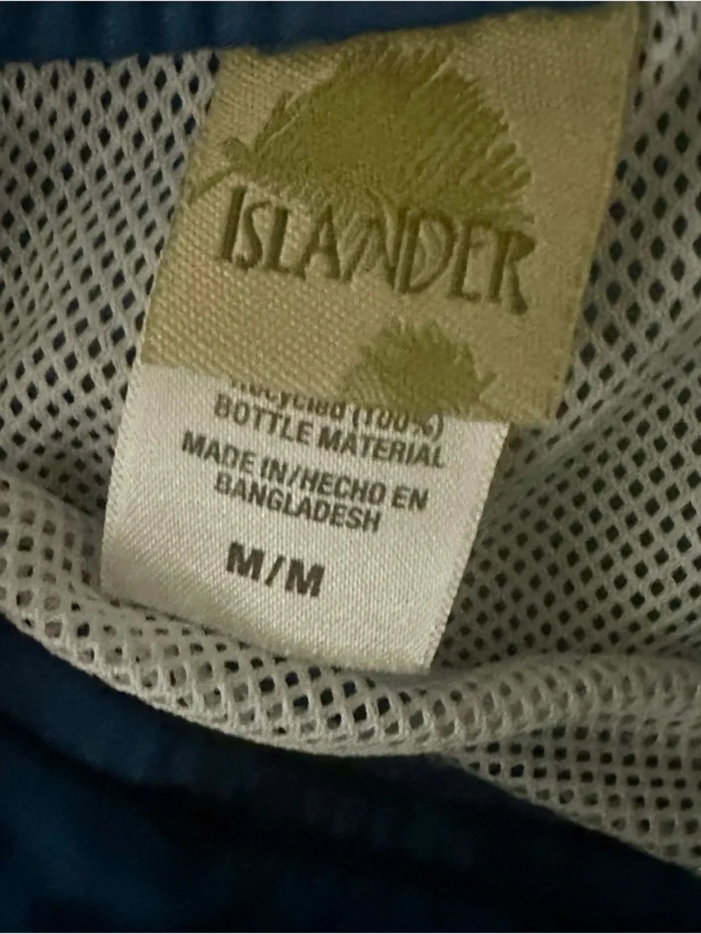 Islander Men's Navy and Blue & White Swim Trunks with Contrast Stripe
